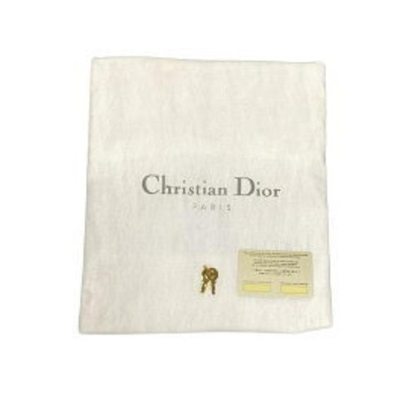 Christian Dior Double Saddle Bag Handbag Grey x Navy Blue Leather - Picture 11 of 12